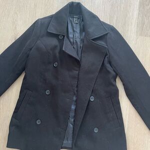 FOREVER 21 Black Trench Pea Coat